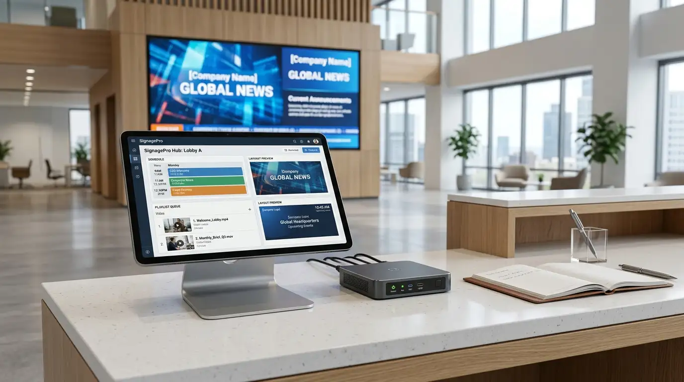 Cara Menyusun Konten Digital Signage untuk Lobby Kantor