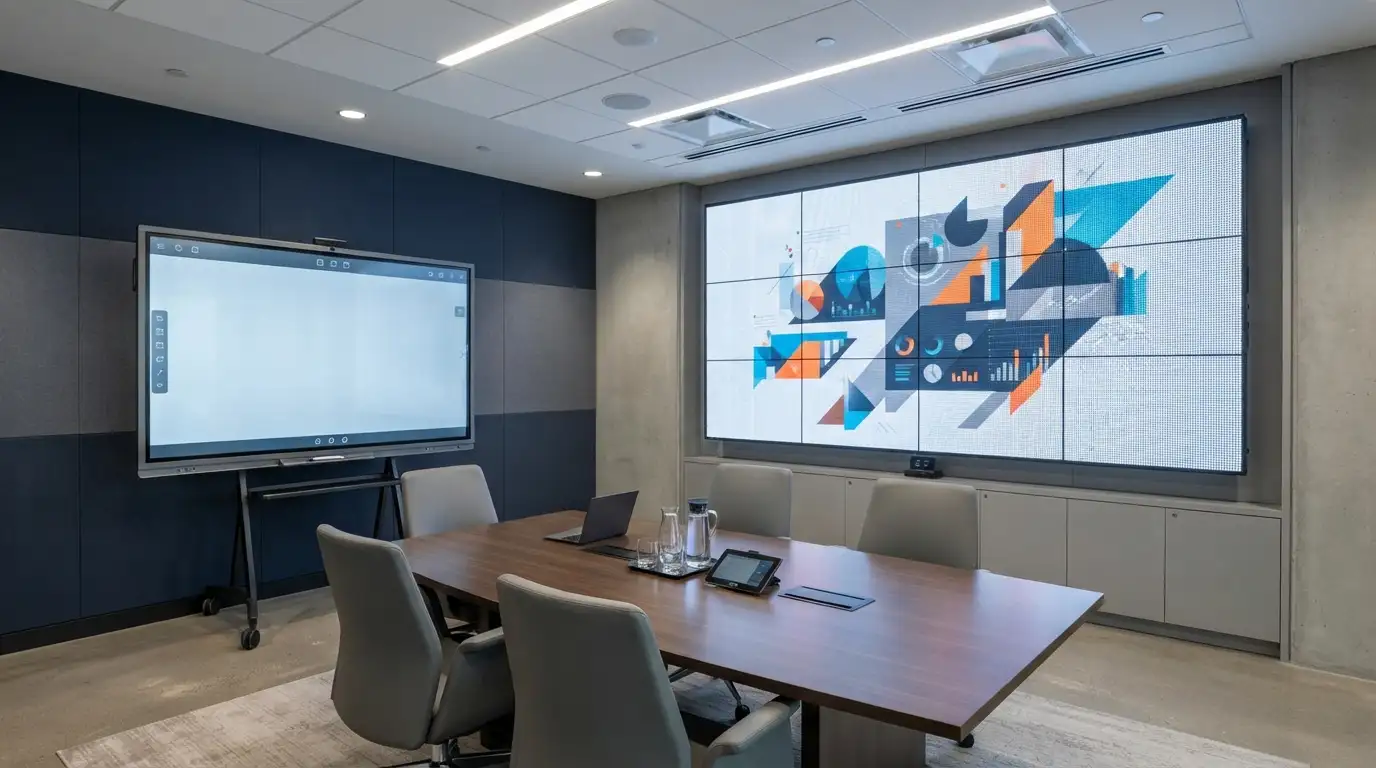 Perbedaan smart board dan videotron untuk ruang rapat